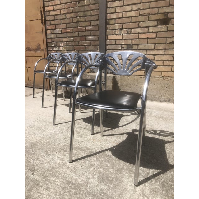 Postmodern Alisea Armchairs by Lisa Bross for Studio Simonetti, Italy, 1980s, Set of 4 For Sale - Image 15 of 18