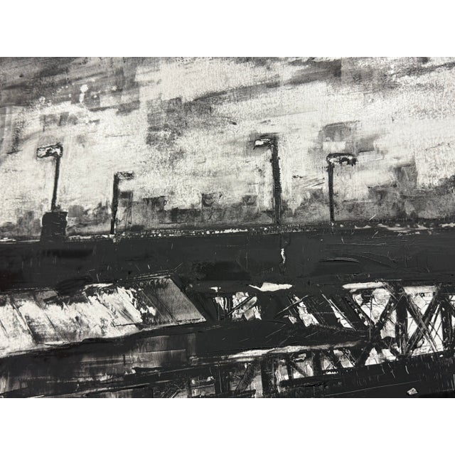 Shunt M. Techno Apocalypse Black/White Painting, Signed For Sale - Image 9 of 12