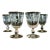 Vintage Queen Esther White Rose Pattern Goblets 5 1/2″ Tall - Set of 4 For Sale