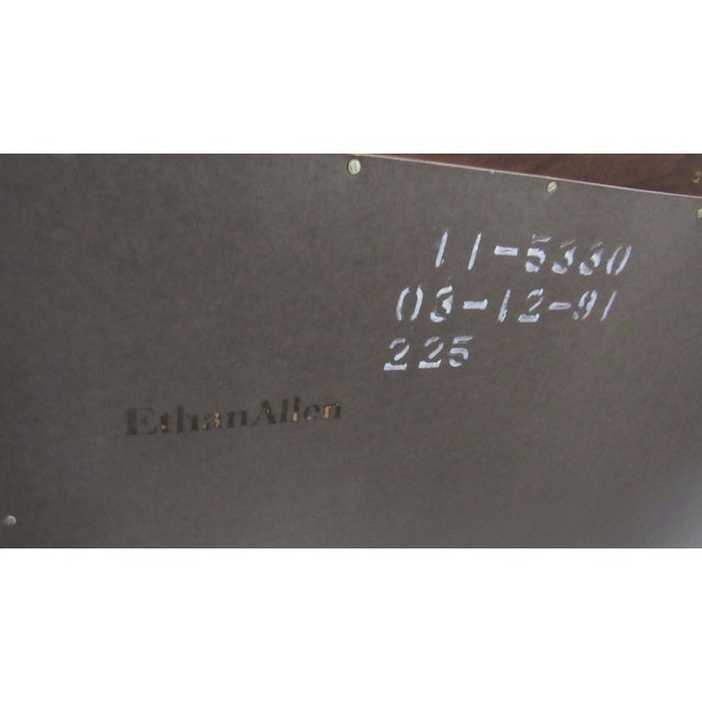1980s Ethan Allen Georgian Court Beveled Mirror Cherry Designer For Sale - Image 5 of 5