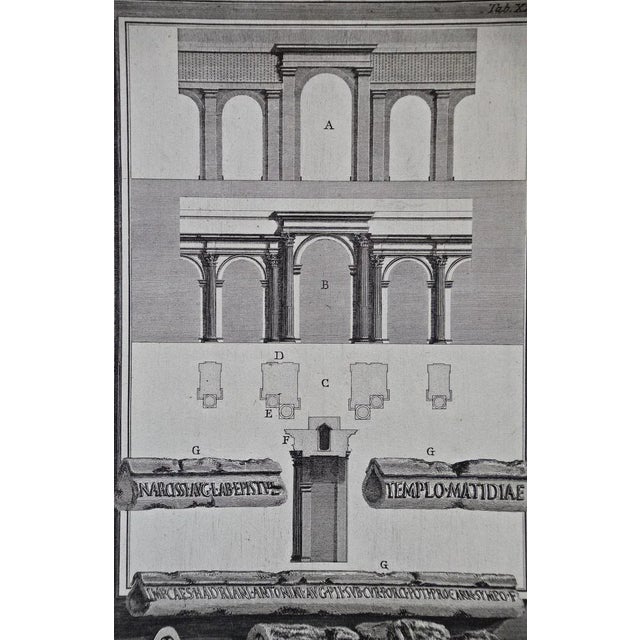 Traditional Piranesi Etching of Hadrian's Ancient Roman Aqueduct and Baths, "Aquae Virginis", 1762 For Sale - Image 3 of 5
