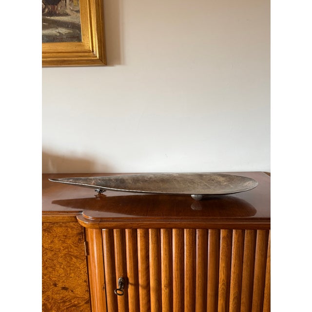 Mid-Century Modern Silver-Plated Shell Shaped Great Bowl by Renato Raddi, 1970s For Sale - Image 3 of 18