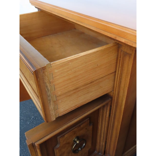 Burlwood Nightstands Bedside Side End Tables a Pair 6907 For Sale - Image 15 of 16