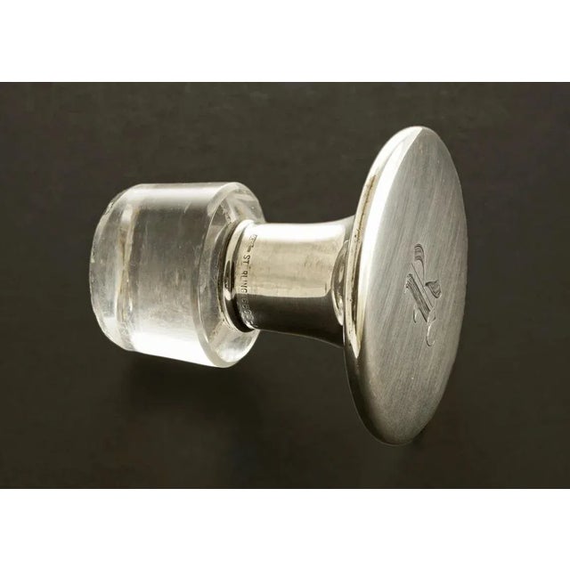 Metal Antique Decanters Sinclaire Glass Corning NY Art Glass - a Pair For Sale - Image 7 of 7