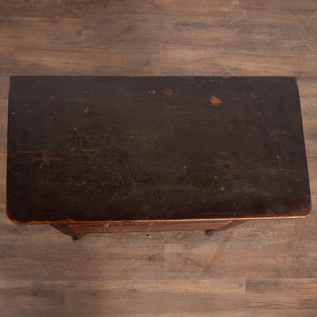 Folk Art 20th Century Danish Brown Painted Pine Small Chest of Drawers For Sale - Image 3 of 11