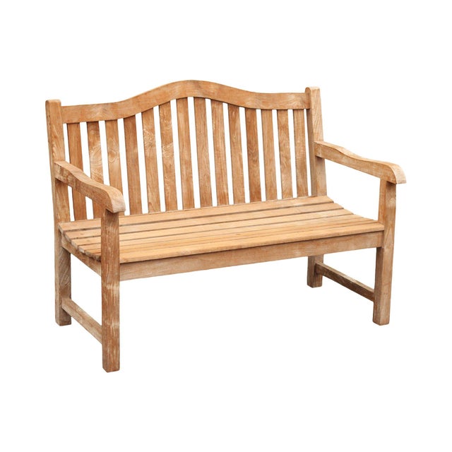 Early 21st Century Traditional Teak Wood Outdoor Garden Bench Chairish