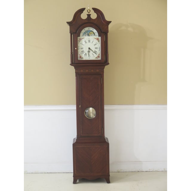 1980s Vintage Seth Thomas Mahogany Multi Chime Setting Grandfather