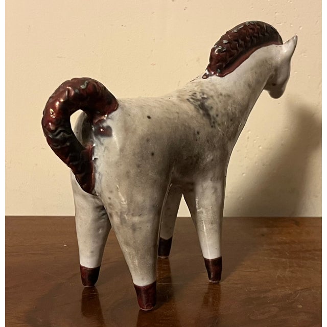 Italian Mid-Century Modern Pottery Horse Sculpture Circa 1960 For Sale - Image 10 of 12