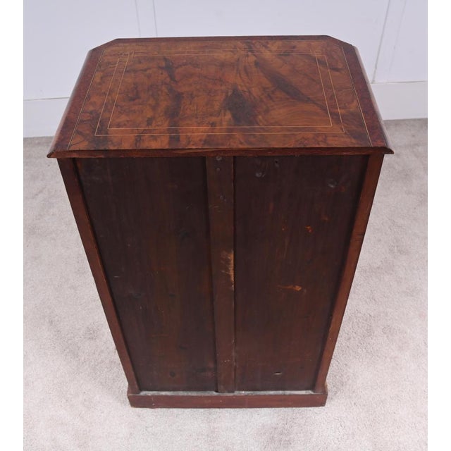 Wood Victorian Sheet Case Music Cabinet in Walnut, 1880s For Sale - Image 7 of 10