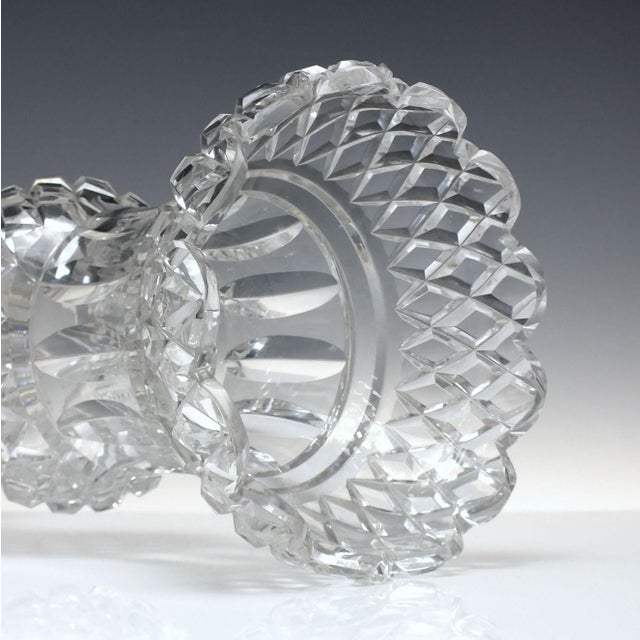 Large Scottish Victorian Thistle Cut Glass Vase, 1880s For Sale - Image 5 of 7