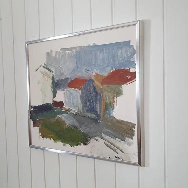 M.G, Abstract Houses, 1979, Oil on Panel For Sale - Image 11 of 18