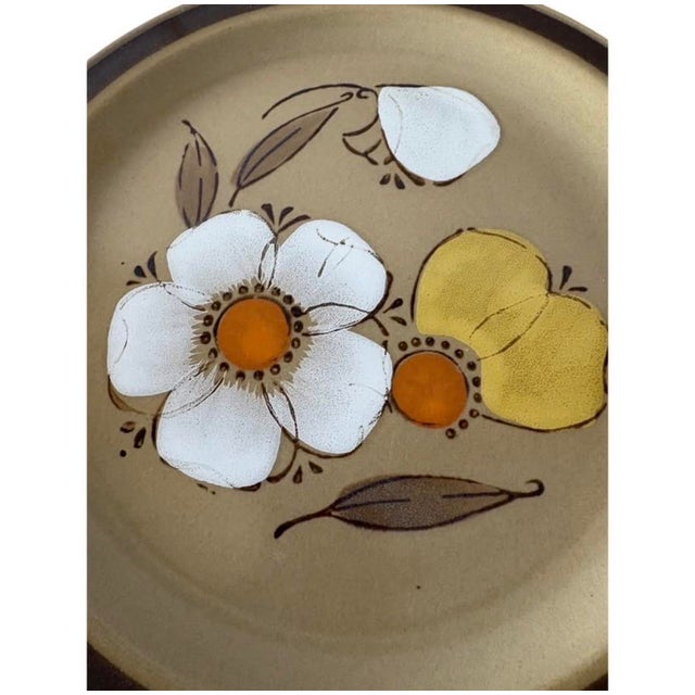 Vintage Hearthside Dogwood Dinner Plates Stoneware Japan Hand Painted - Set of 6 For Sale In Dallas - Image 6 of 12