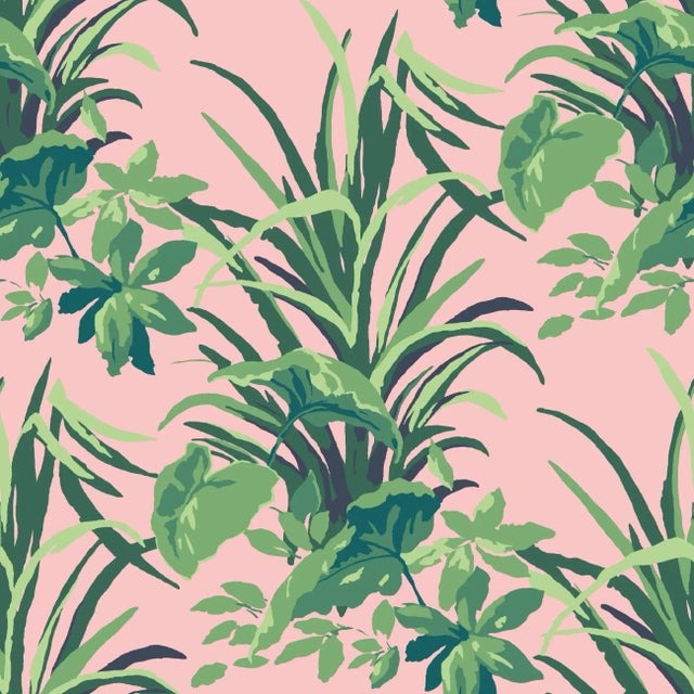 Jungle Road Bahama Pink Wallpaper For Sale