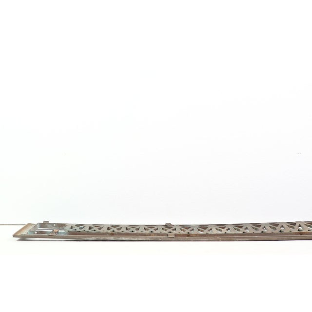 Mid 20th Century Bronze Overlapping Gothic Arches Wall Grate 38 X 10 In. For Sale - Image 5 of 7