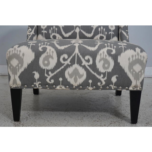 Black 1990s Modern Design Upholstered Chair & Complimenting Ottoman For Sale - Image 8 of 12