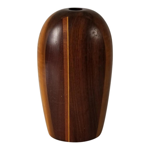 Paul La Montagne Art Turned Wood Vase For Sale