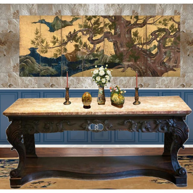 Satsuma Ceramic Vase and Candle Holders, Orb and Purse Vase - A Set For Sale - Image 9 of 18