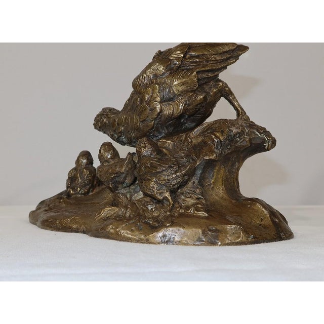 Metal Vilavan, Pheasant and Her Young, Early 20th Century, Bronze For Sale - Image 7 of 18
