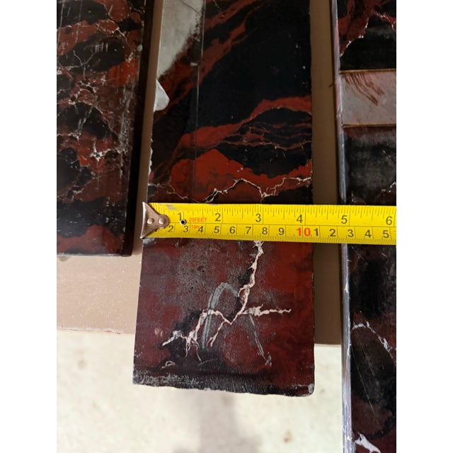 Antique Neoclassical Marble Fireplace Mantel Surround c.1818 Red & Black Stone Architectural Salvage For Sale - Image 14 of 17