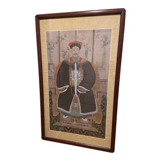 Mid 20th Century Ancestral Silk Painting For Sale