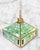 1930s Arts & Crafts Pendant Light With Green Glass For Sale In South Bend - Image 6 of 14