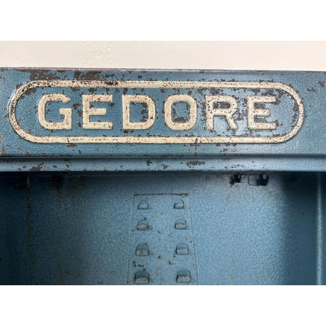 Metal Vintage Industrial Metal Wall Mounted Tool Storage Cabinet, 1950s For Sale - Image 7 of 14