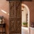 Mid-Century Modern Antique Rustic Chevron Hand-Carved Spanish Style Wooden Doors 80x30 For Sale - Image 3 of 7