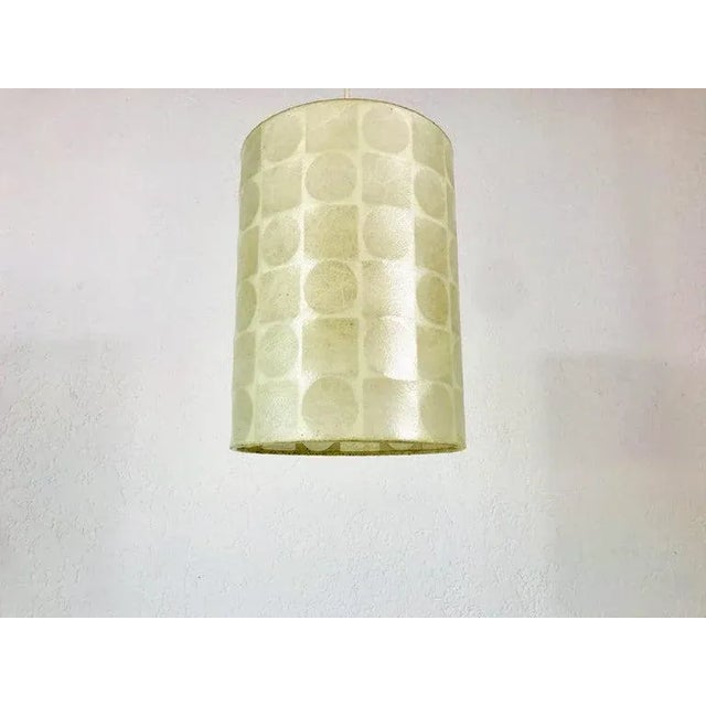 1960s Mid-Century Modern Cocoon Pendant Lamp by Goldkant, 1960s, Germany For Sale - Image 5 of 9