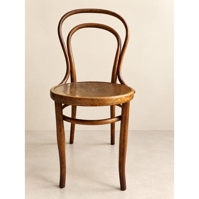 1910s Antique J. & J. Kohn Bentwood No. 14 Vienna Café Chairs - Pair -With Rare Export Label, C. 1900-1914 For Sale - Image 5 of 12