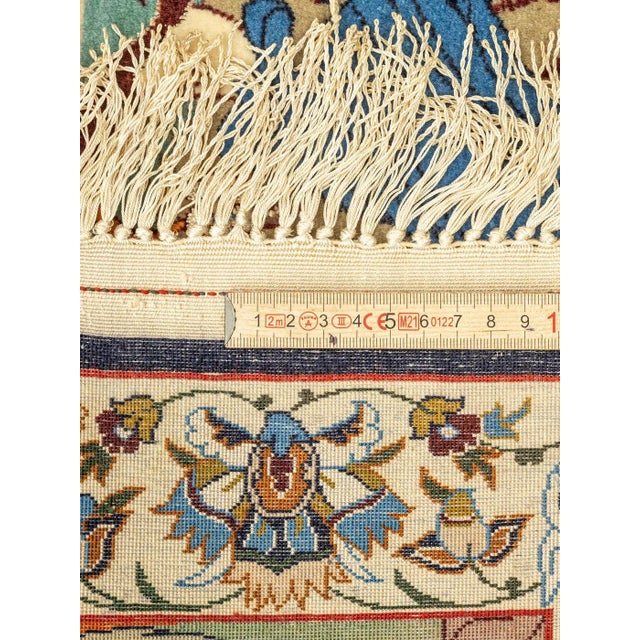Blue Vintage Isfahan Rug For Sale - Image 8 of 9