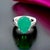 Natural Emerald Diamond Ring Size 7 14k White Gold 7.17 TCW Certified For Sale - Image 17 of 18