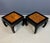 Black 1970s Century Ebonized Pair of Pagoda End Tables With a Burl Top Chin Hua Collection For Sale - Image 8 of 8