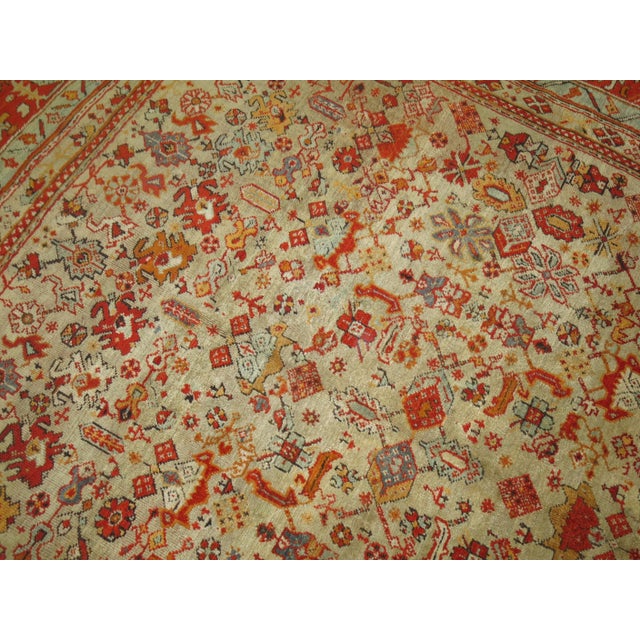 Orange Phenomenal Antique Turkish Oushak Rug For Sale - Image 8 of 18