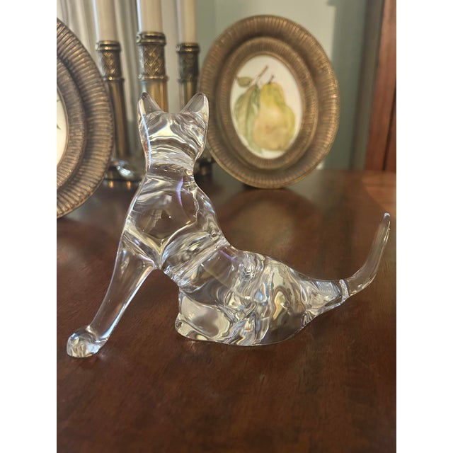 2000 - 2009 2000’s Baccarat Crystal Cat Figurine For Sale - Image 5 of 8