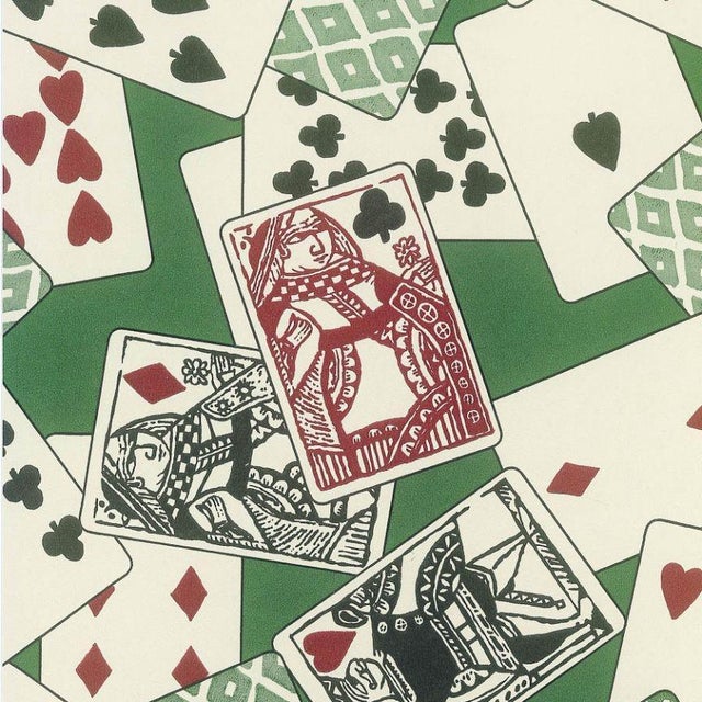 Royal Flush Green Baize Wallpaper Price Per Roll Chairish