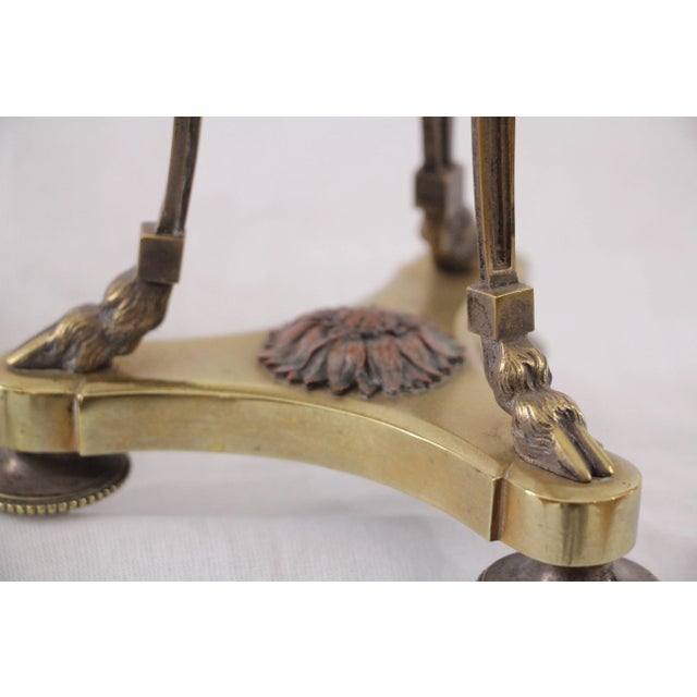 Metal 19th Century Louis XVI-Style Vases with Bronze Stands - A Pair For Sale - Image 7 of 7