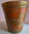 Hollywood Regency Florentine Vintage Giltwood Wastebasket Burnt Orange /Gold For Sale - Image 3 of 6