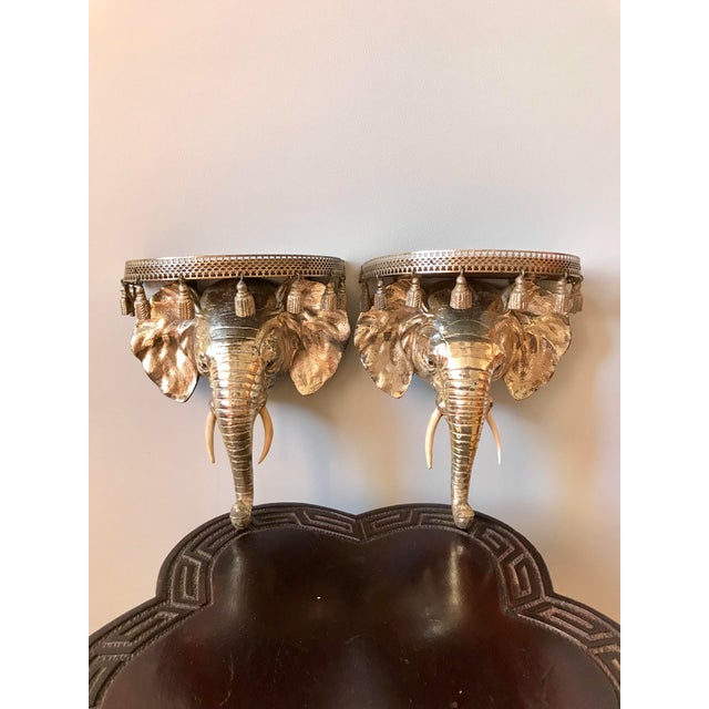 Decorative Elephant Wall Bracket Shelves A Pair Chairish