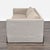 Modern Crate and Barrel Magritte Modern Beige Loveseat With Removable Cushions For Sale - Image 3 of 9