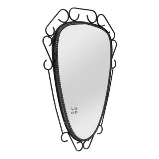 Vintage Brutalist Mirror, 1950s For Sale