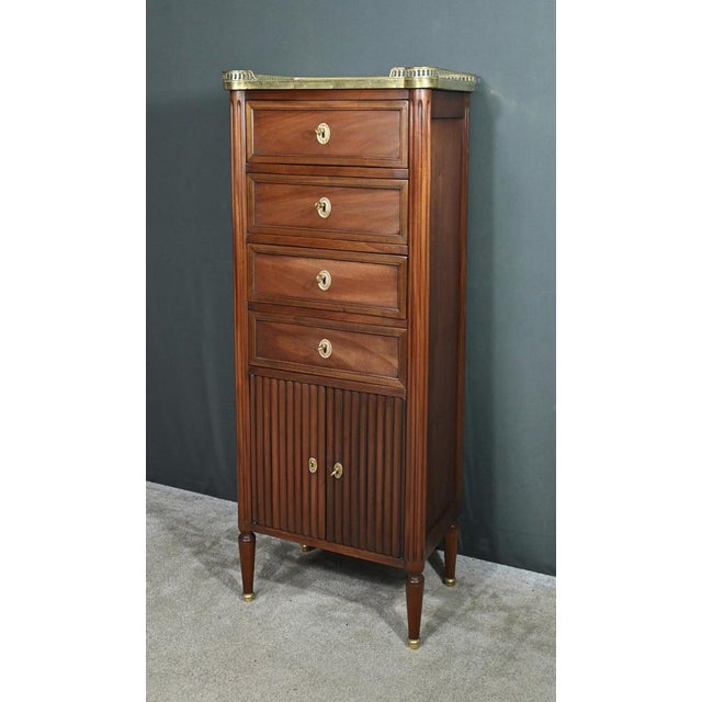Small Antique Mahogany Chiffonier For Sale - Image 3 of 18