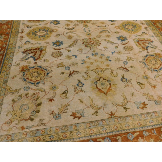 Textile Handmade Indo Persian Rug. 8'x 9'9" For Sale - Image 7 of 18