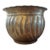 Vintage 1980s Large Fluted Brass Scalloped Cachepot Jardinière For Sale