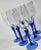 Twisted Cobalt Stem Goblets- Set of Six For Sale - Image 11 of 12