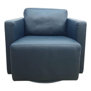 Nelson Swivel Lounge Chair in Leather by Walter Knoll For Sale