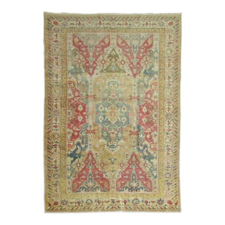 Zabihi Collection Large Scale Antique Turkish Sivas Foyer Rug - 5'6" x 7'6" For Sale
