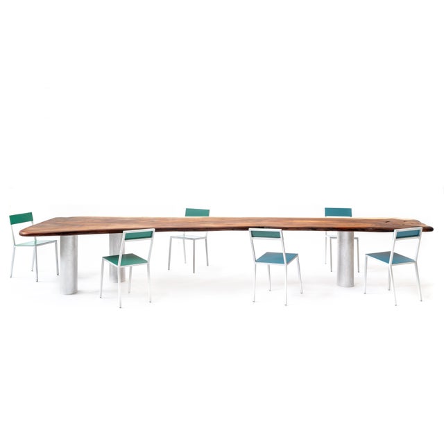 Brown Brutalist Parota Wooden Dining Table by Deevie Vermetten for Fermetti For Sale - Image 8 of 8