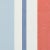 Sample - Schumacher Lolland Linen Stripe Fabric in Sky & Coral For Sale
