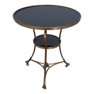 Regency Style Granite Top Bronze Lamp Table For Sale