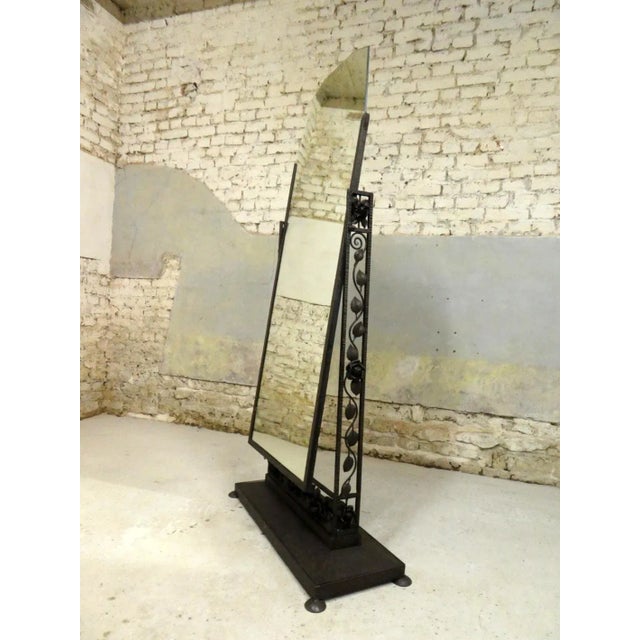 Art Deco Black Mirror For Sale - Image 4 of 8